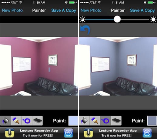 App para mudar a cor da parede